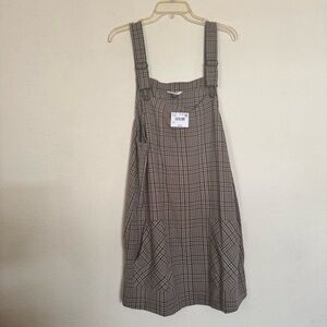 American Eagle Plaid Pinafore Dress